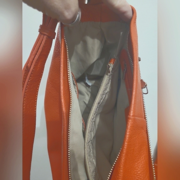 Raisa by Heys 3 Piece Leather Purse Set in Pumpkin - Picture 7 of 11